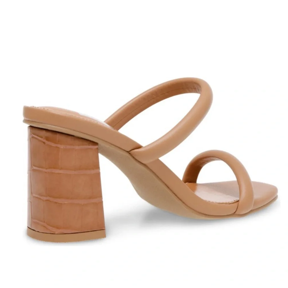 DOLCE VITA ❤️‍🔥 HALSTY BLOCK HEEL MULE IN CARAMEL SIZE 7.5 - Picture 2 of 9